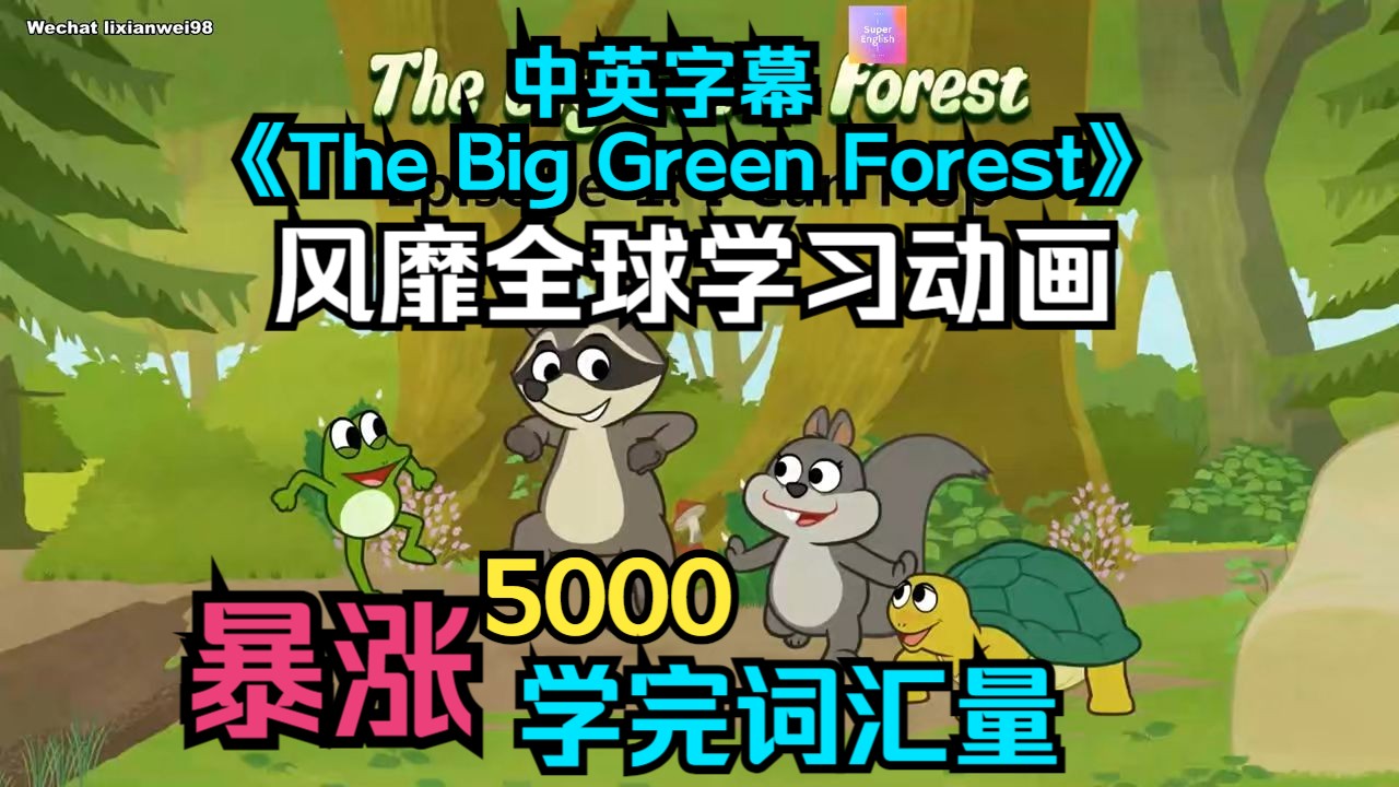 [图]【little fox级别1】  中英字幕《The Big Green Forest大绿森林》风靡全球最火学习动画学习资料，学完词汇量暴涨5000