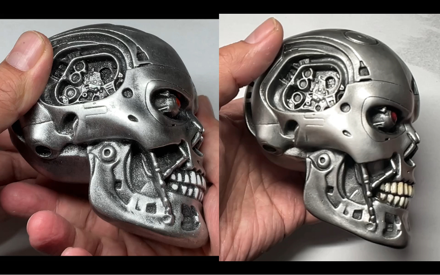 20元的终结者t800头颅,咱改改色