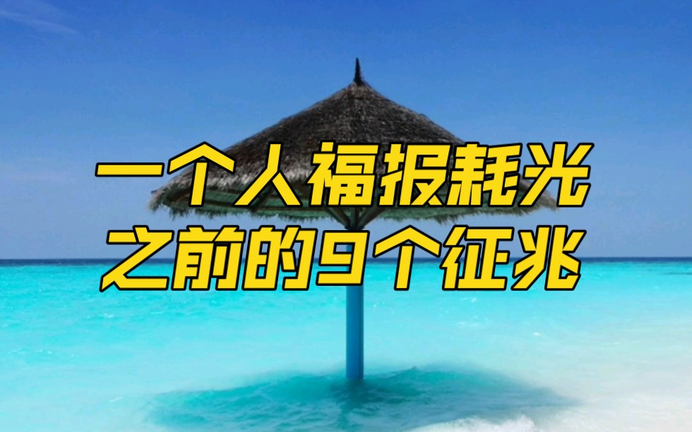 第9集|一个人福报耗光之前的9个征兆哔哩哔哩bilibili