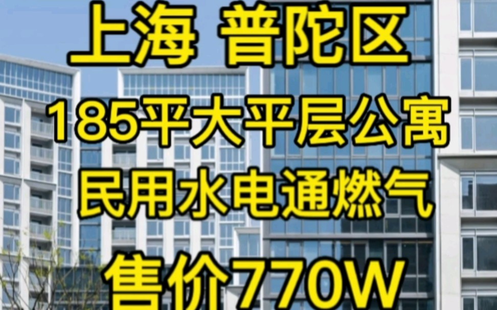 上海普陀真如185平精装大平层公寓‖民用水电通燃气‖售价770W哔哩哔哩bilibili