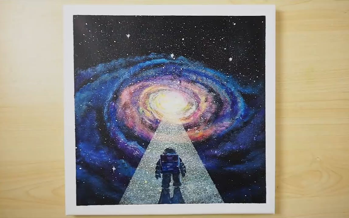 丙烯画绘画教程新手向walkingtothegalaxy走向宇宙