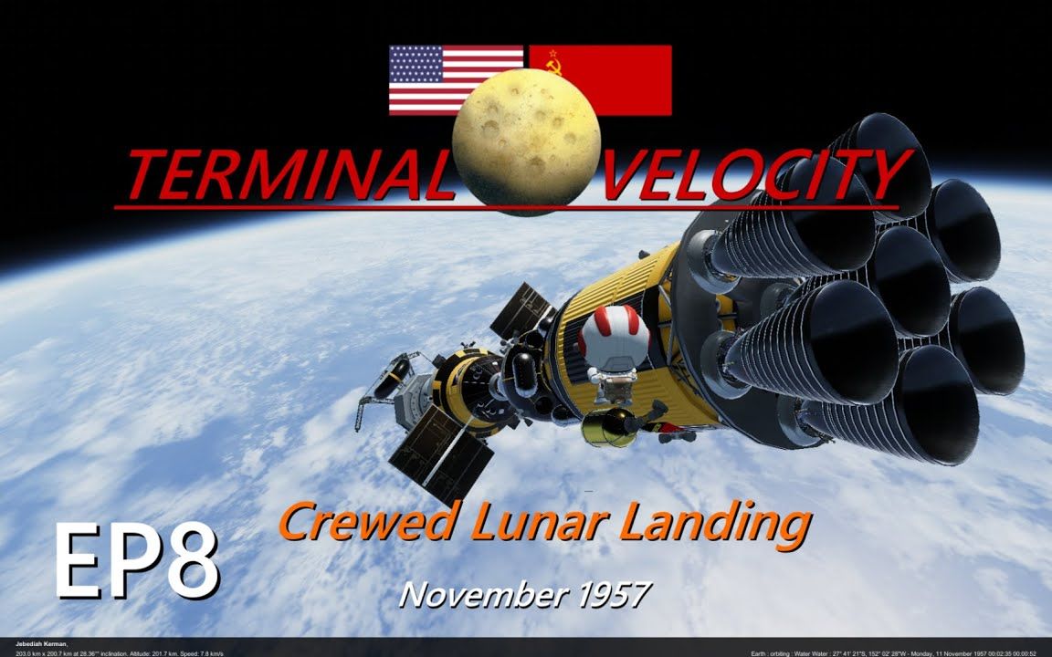 ksp 终极速度系列 EP8 Crewed lunar landing in 1957 [RSS/RO/RP1]哔哩哔哩bilibili坎巴拉太空计划