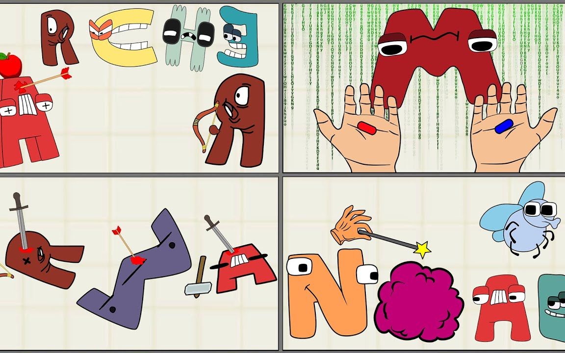 快来看字母人的恶作剧游戏,n的魔法棒,把h变成了小蜜蜂?