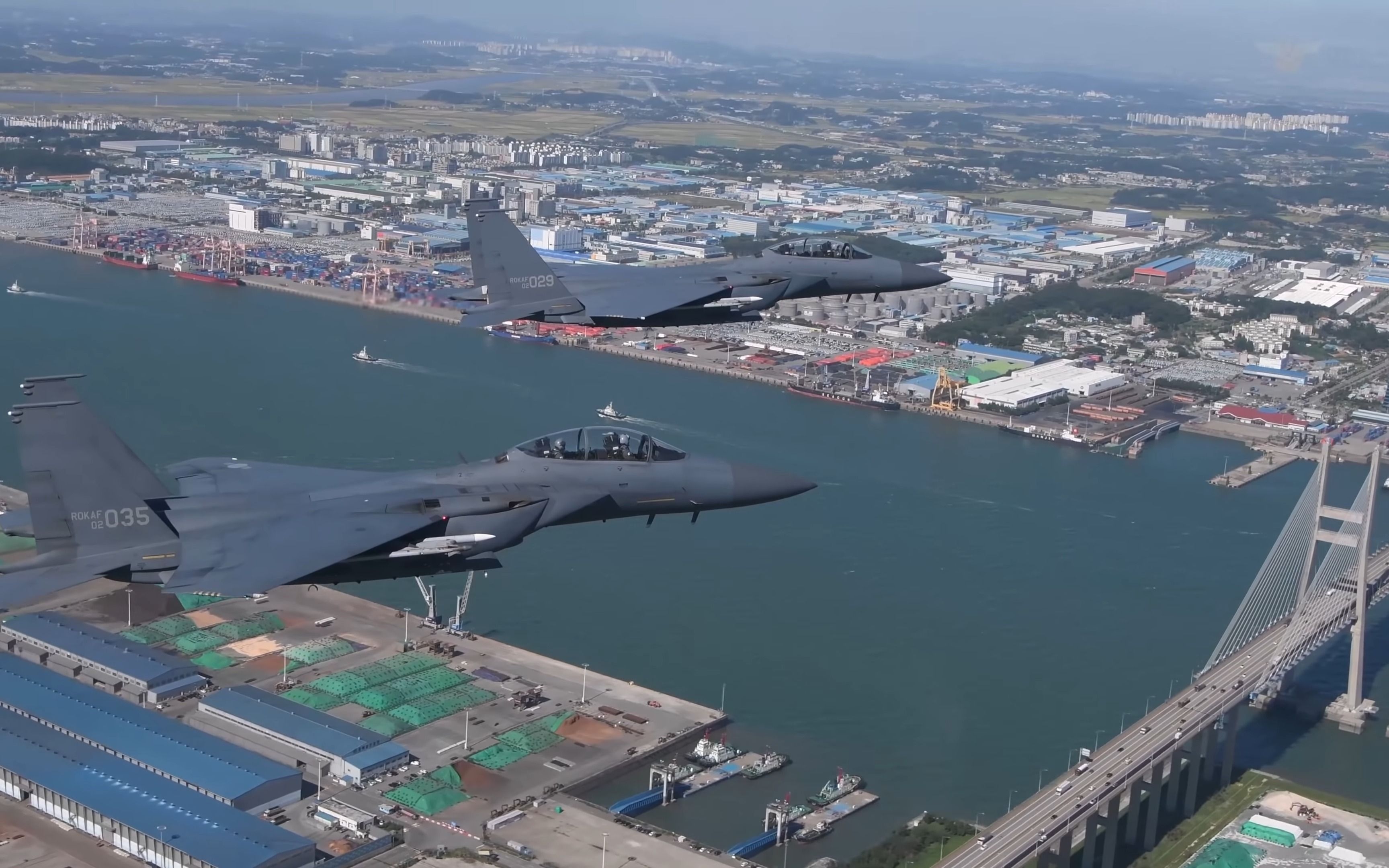 【4k】大块头也有大智慧!韩版f15e(f15k)绝美飞行赏析!