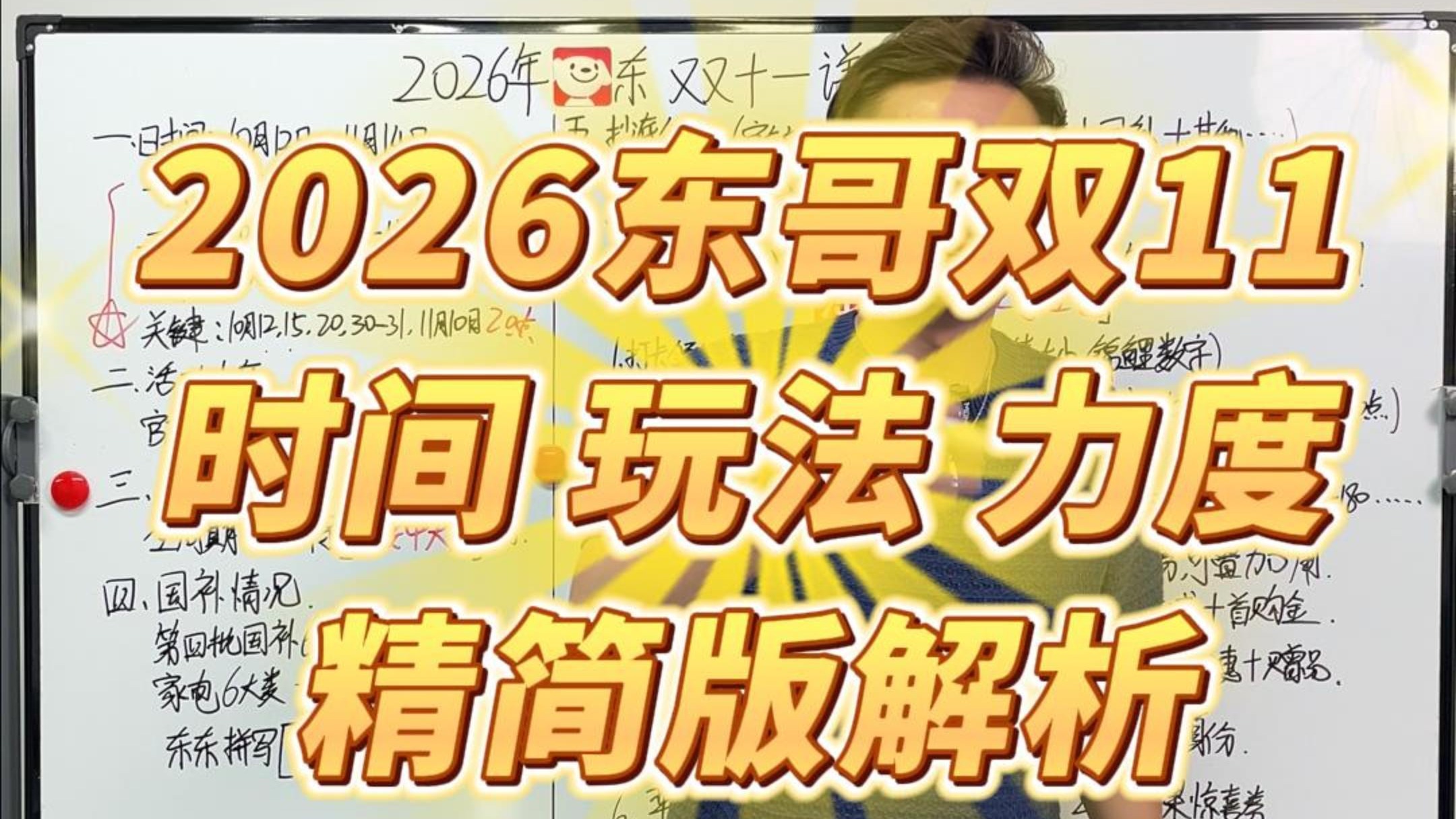 2026年东哥这边的双11，已经正式开始了！我根据前几年的玩法经验，加上今年的活动节奏，给大家整理了一份时间＋玩法＋力度精简版攻略！