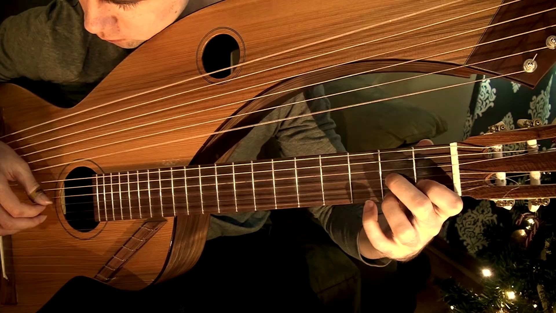 超浪漫温柔的18弦吉他这个竖琴吉他你爱了吗87wethreekingsharpguitar