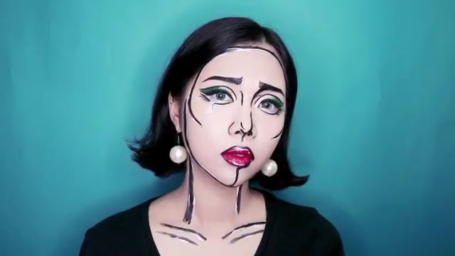 dojini美国漫画仿妆popartcomicbookmakeup
