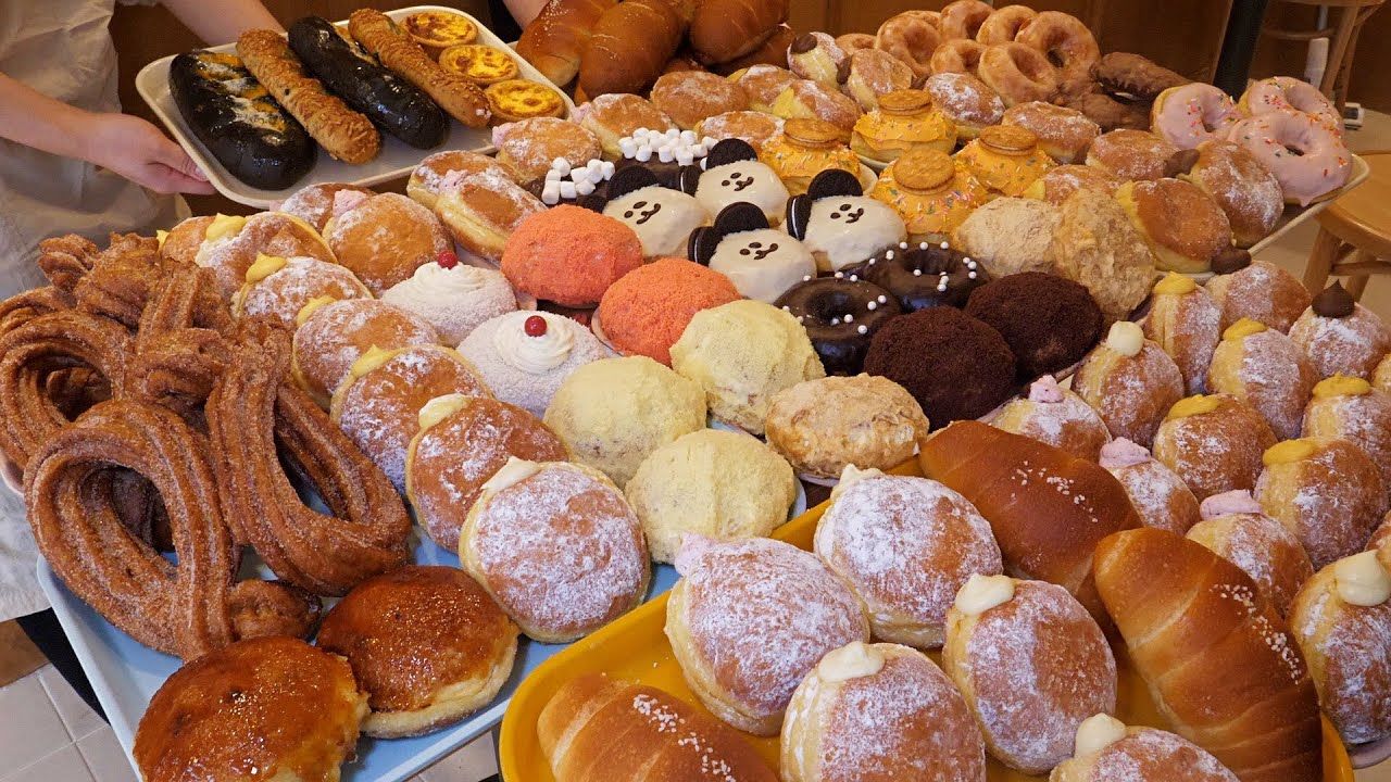 韩国街头小吃:奶油炸弹!原味美式奶油甜甜圈 | 作者:jjin food