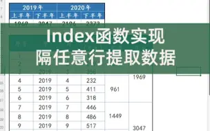 Index函数实现隔任意行提取数据