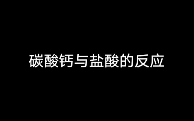 碳酸钙与盐酸的反应哔哩哔哩bilibili