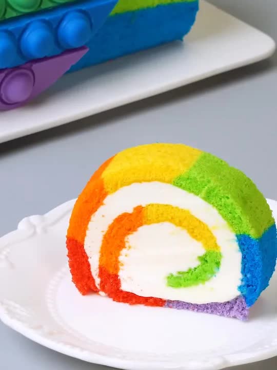 彩色蛋糕卷