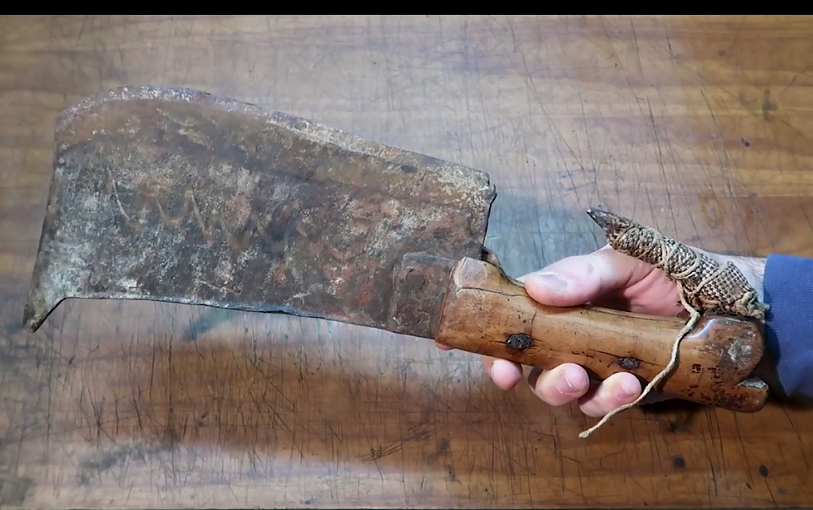 捡到一把破菜刀,抛光打磨后跟新的一样