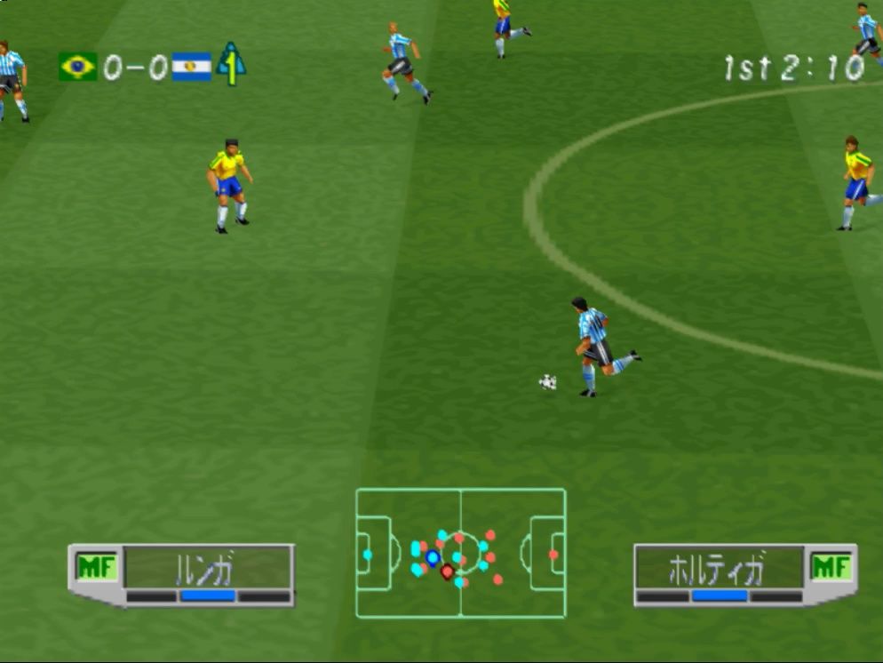 【假名】ps1【实况足球3 法国世界杯1998】日版