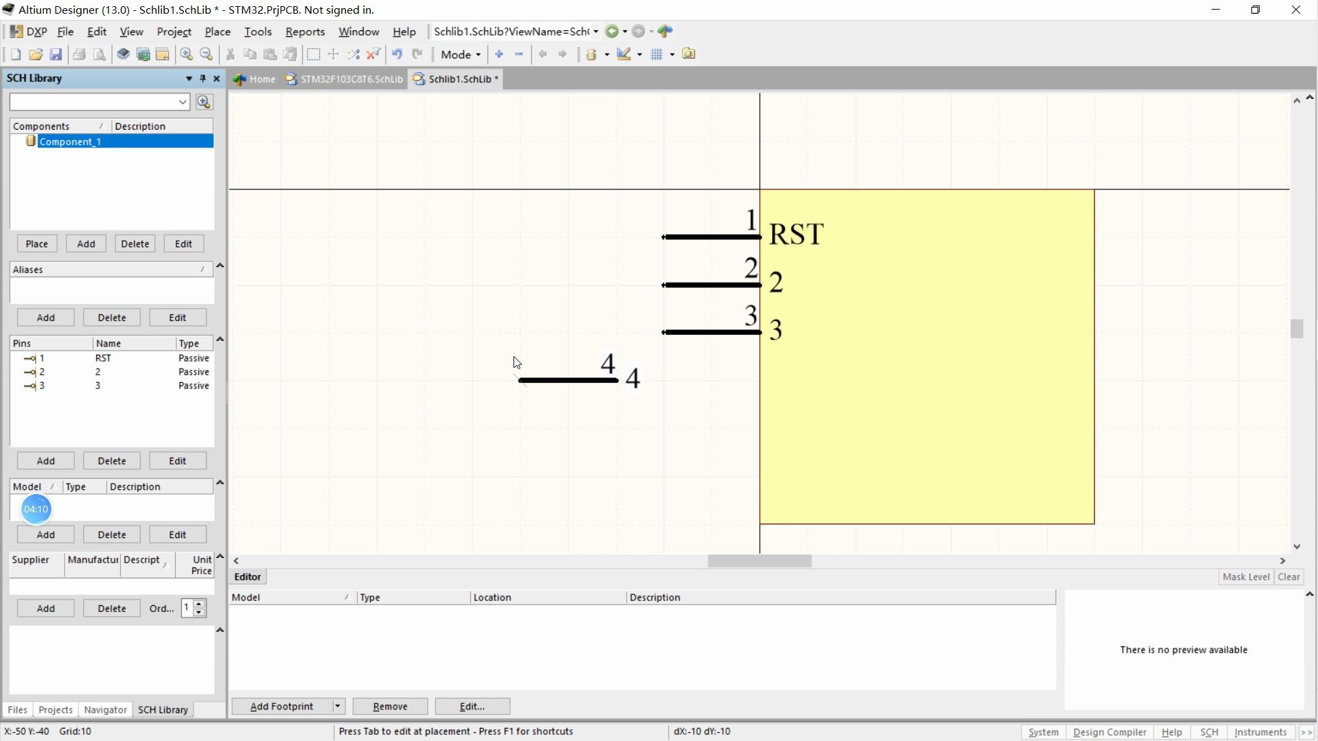 [图]《altium designer教学》之自己制作元器件的元器件库（完整步骤），STM32F103C8T6的元器件库的制作，零基础学习制作元件库