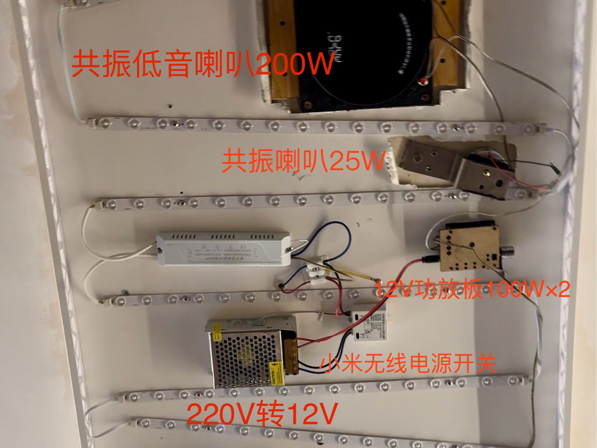 噪音反击共振音响反击比艾丁更加震撼,一个高音共振加喇叭两个低音共振喇叭和100瓦的功放,纯共振天花板音响.哔哩哔哩bilibili