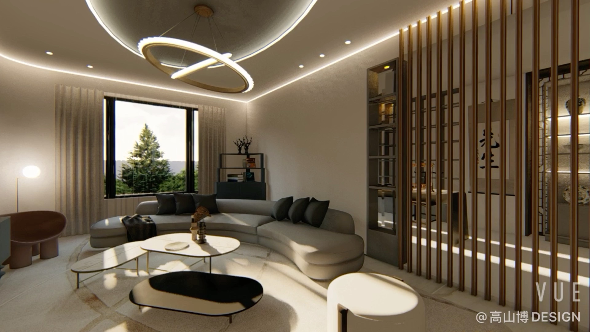 180平现代公寓室内空间设计-高山博design