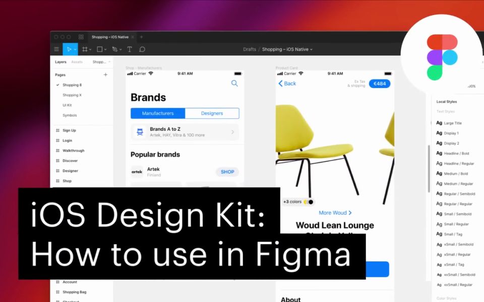 【搬运】【交互/界面设计】iOS Design Kit How to use in Figma哔哩哔哩bilibili