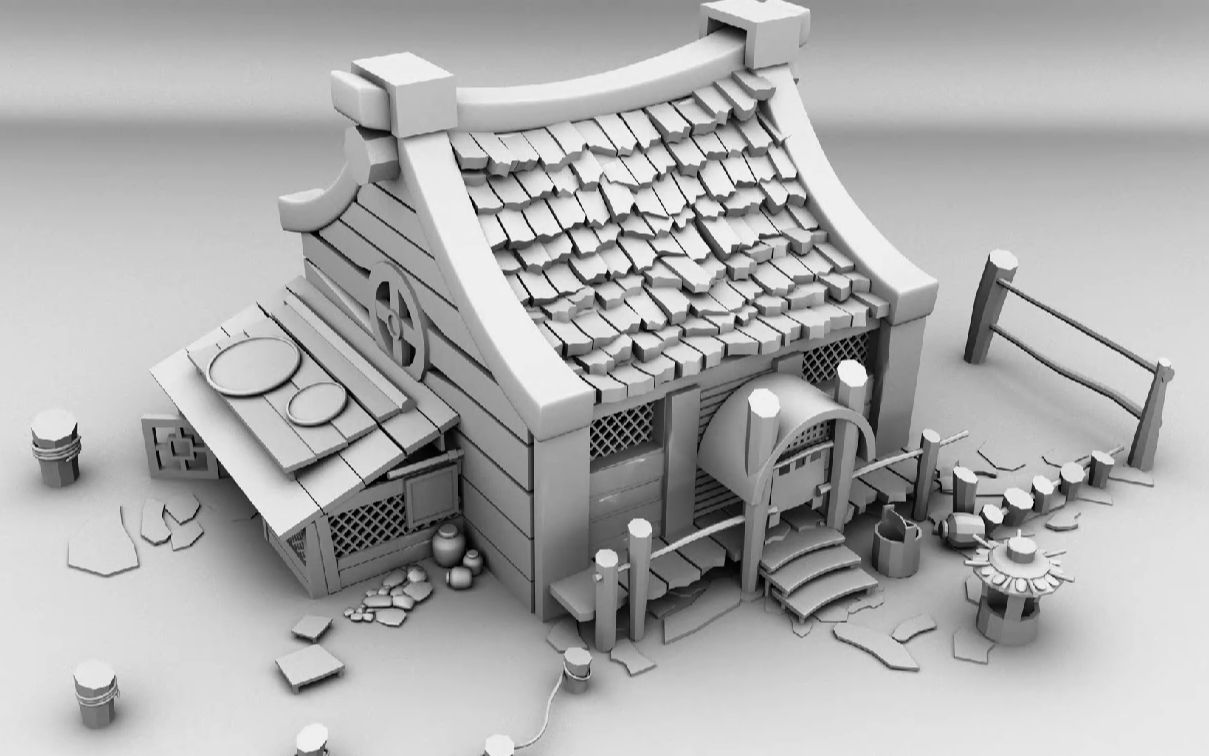 maya卡通场景建模第3阶段_哔哩哔哩 (゜-゜)つロ 干杯~-bilibili