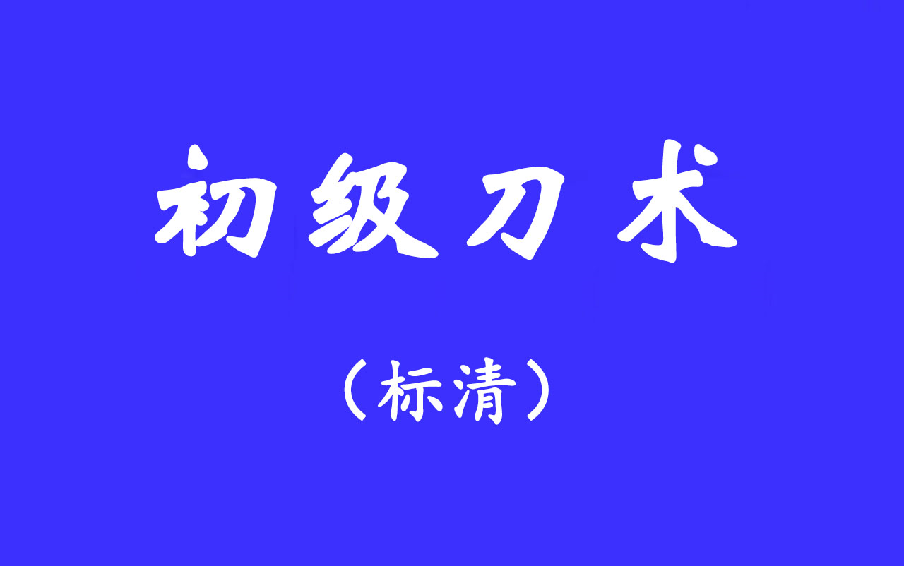 初级刀术教学哔哩哔哩bilibili