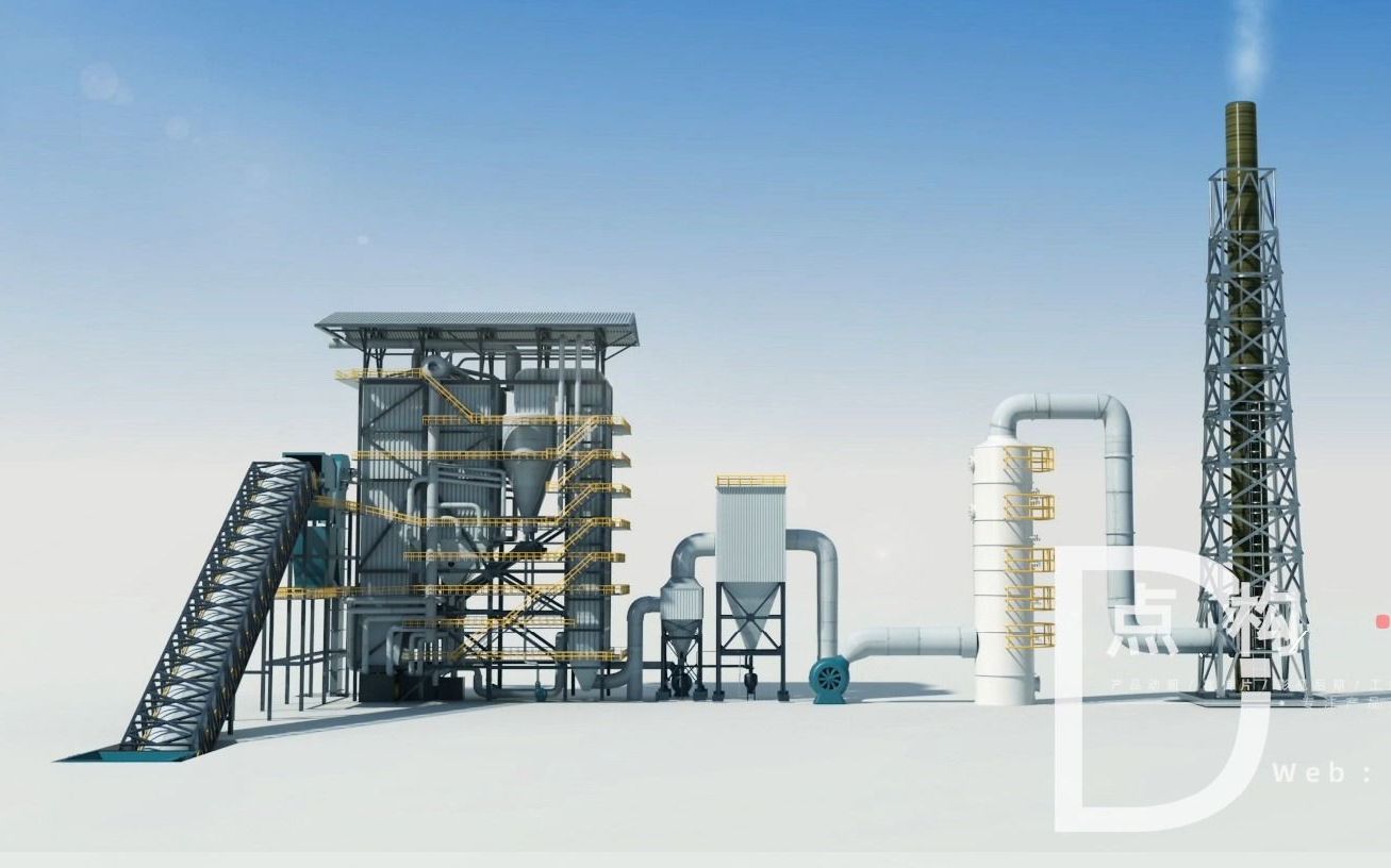 清洁高效多流程循环流化床燃烧技术工艺流程展示动画演示