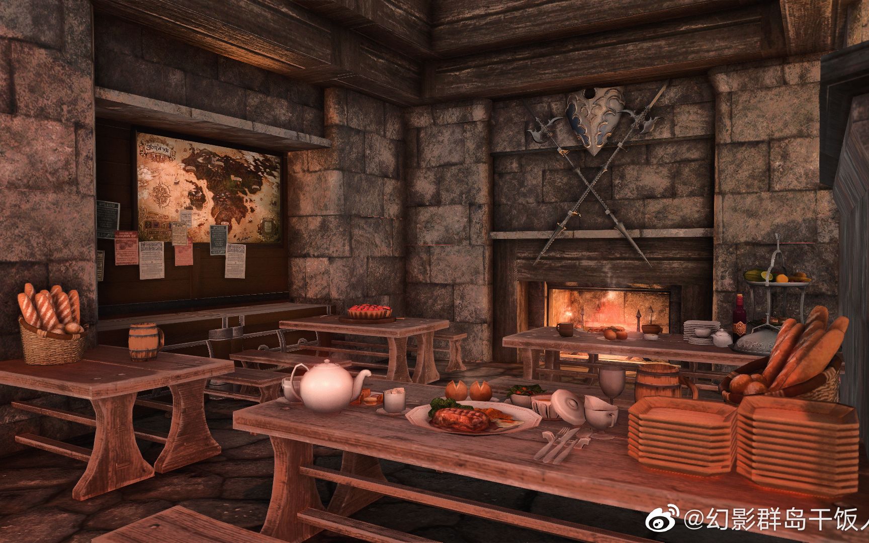 ff14m房装修中世纪酒馆双层rp店