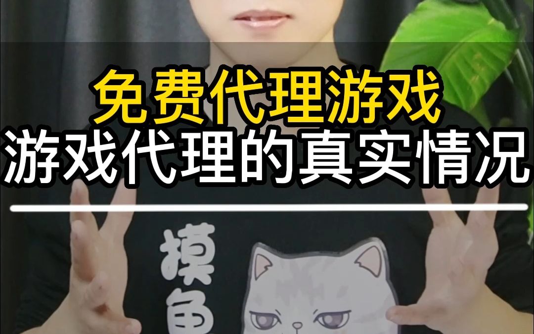 游戏代理的真实情况哔哩哔哩bilibili