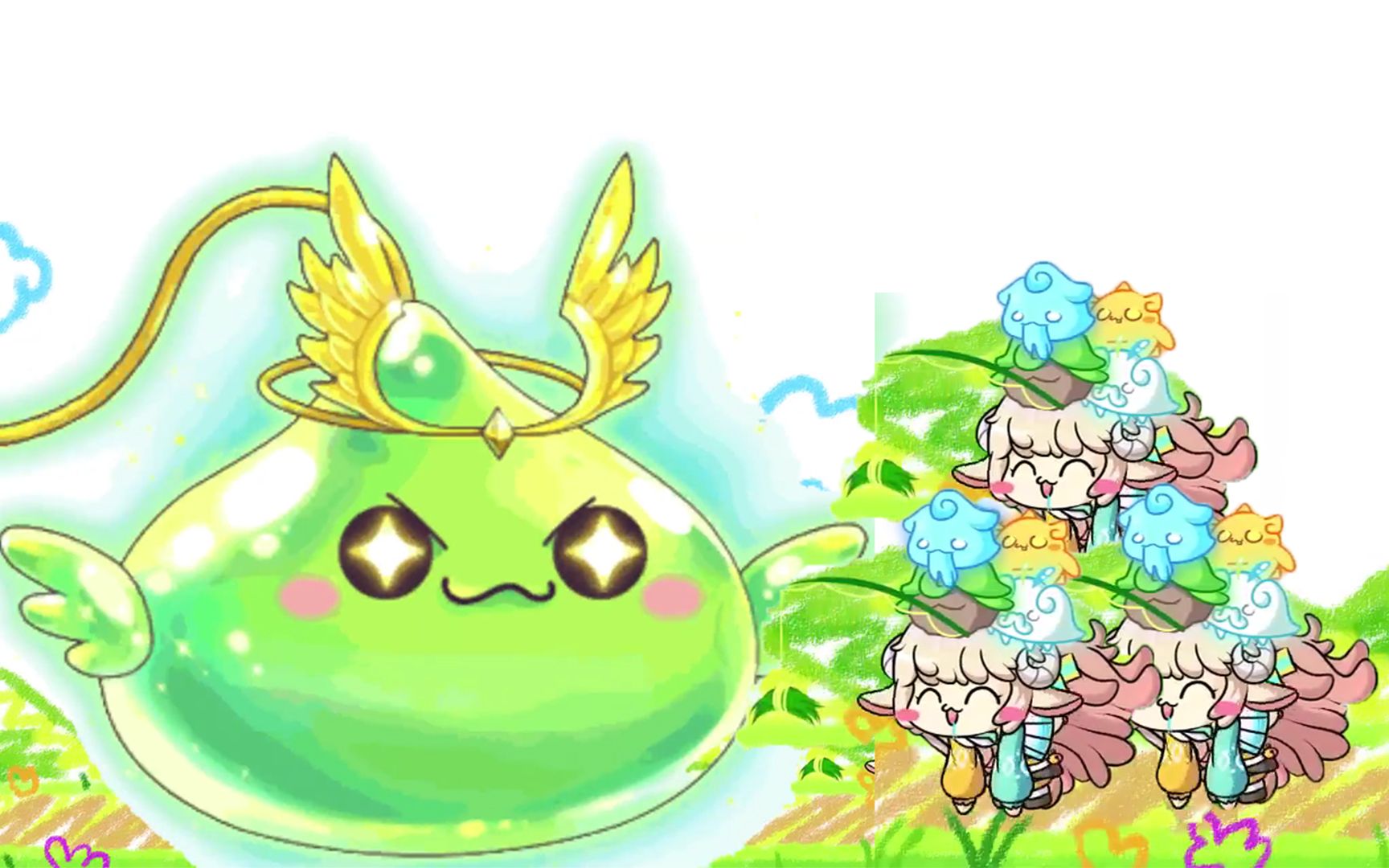 【cms v188】三只拉羊羊练习打守护天使绿水灵_冒险岛