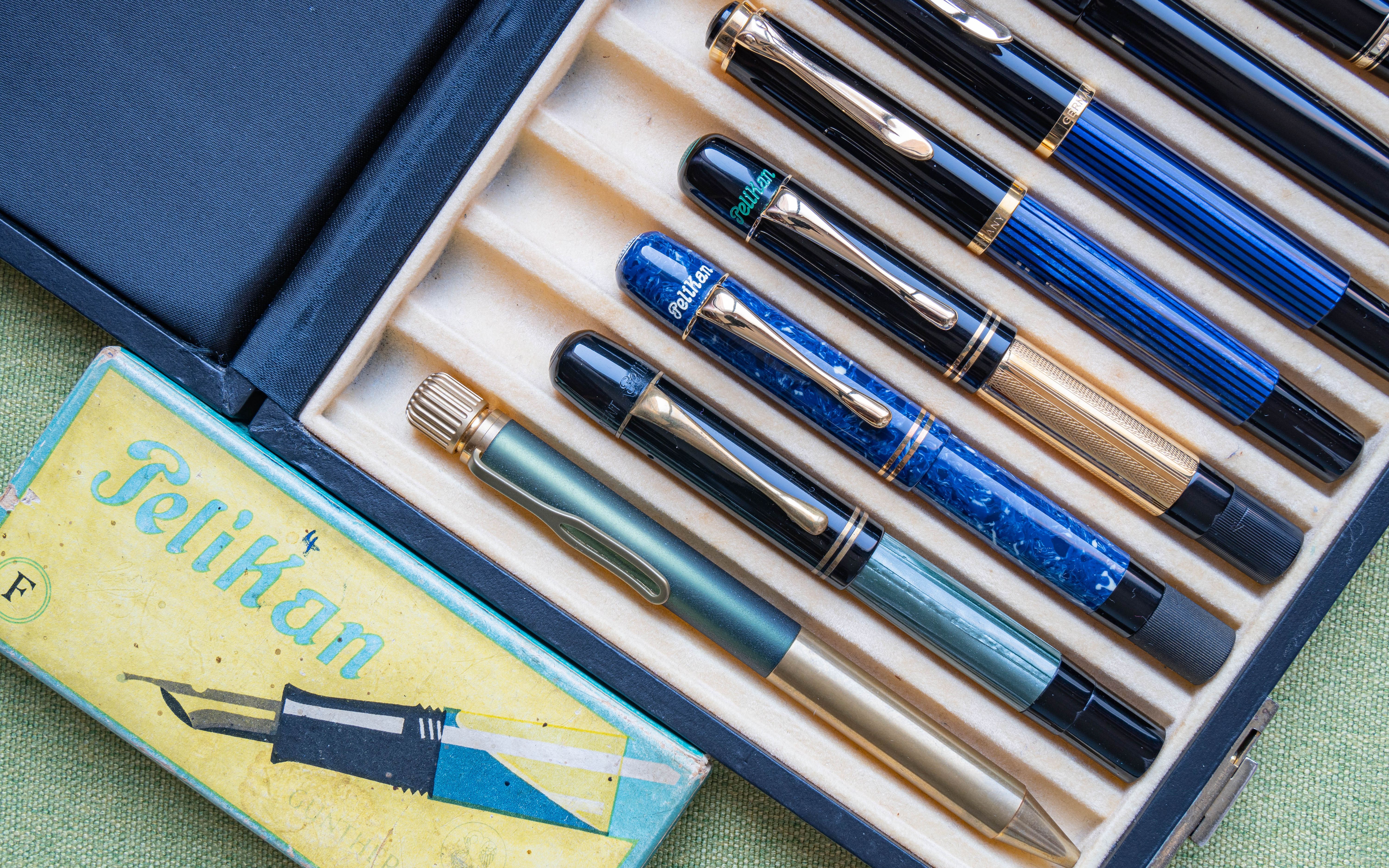 钢笔试写pelikan百利金100系列古董钢笔