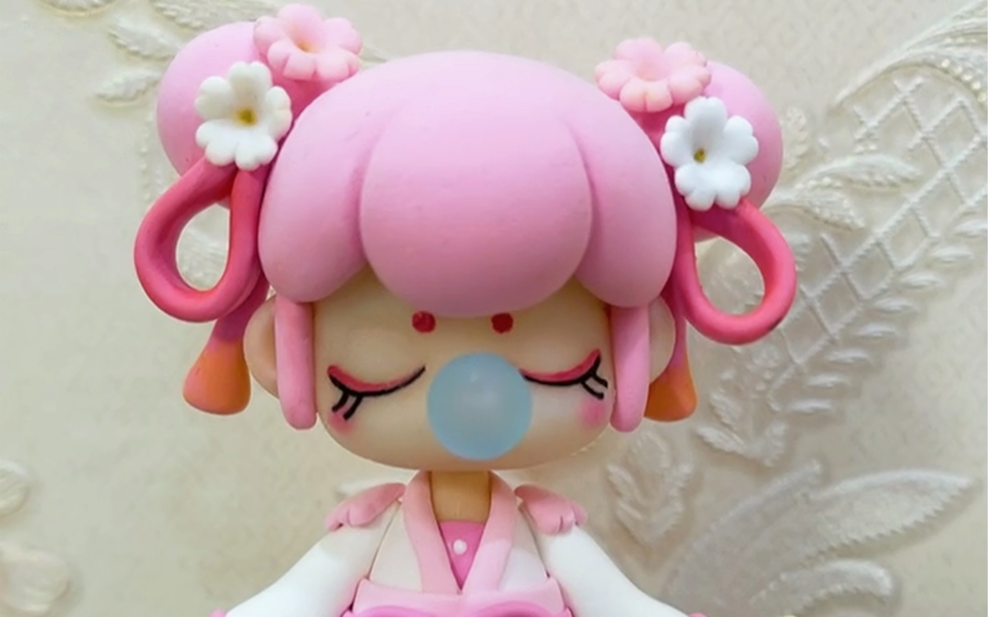 若来囡茜樱花季手工粘土