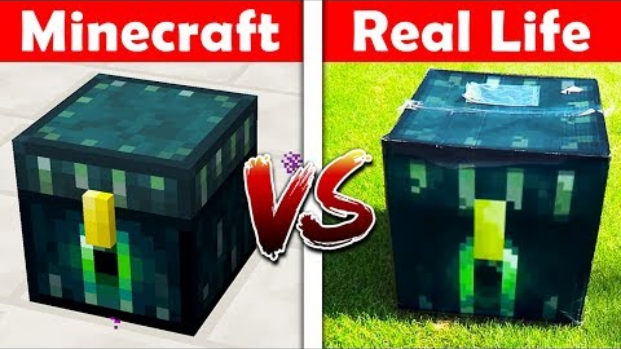 我的世界超搞笑我的世界vs现实世界这末影箱你逗我呢