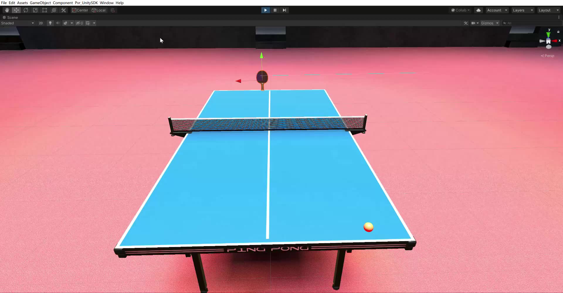 乒乓球vr开发日志2:旋转