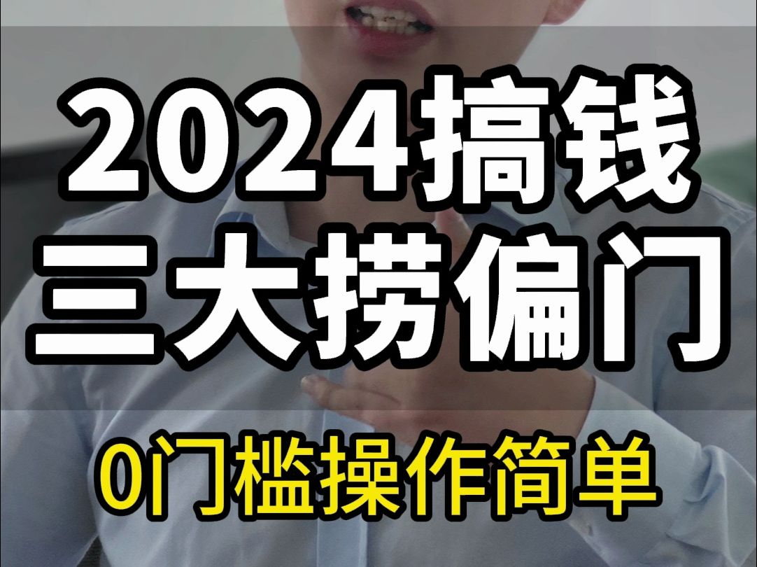 2024年搞钱的三个捞偏门.哔哩哔哩bilibili