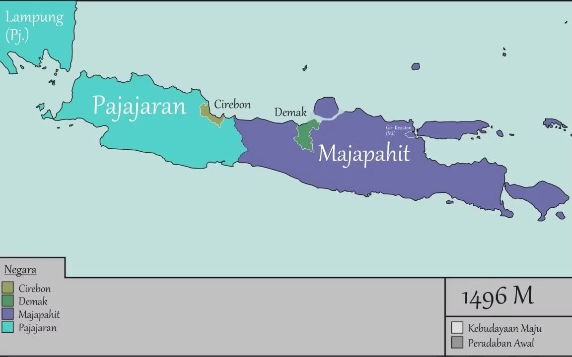 爪哇岛历史地图 10.000年前  2017 年哔哩哔哩bilibili