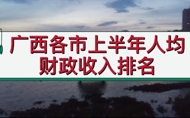 广西各市上半年人均财政收入,南宁竟然反超柳州了,玉林河池好少哔哩哔哩bilibili