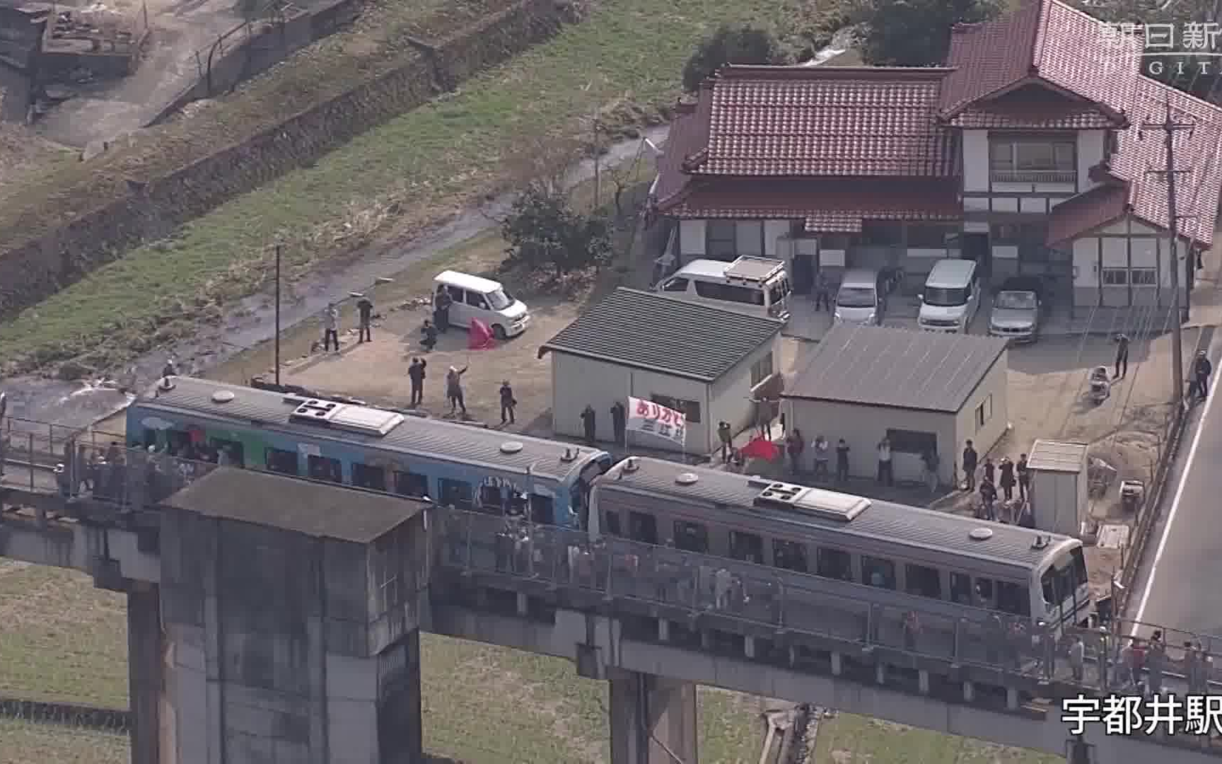 日本铁道在废线前对三江线进行航拍
