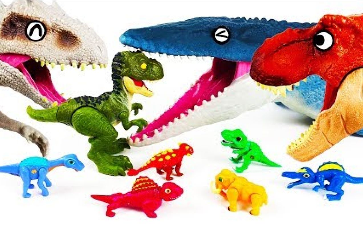 恐龙肚子饿了,在吃食物