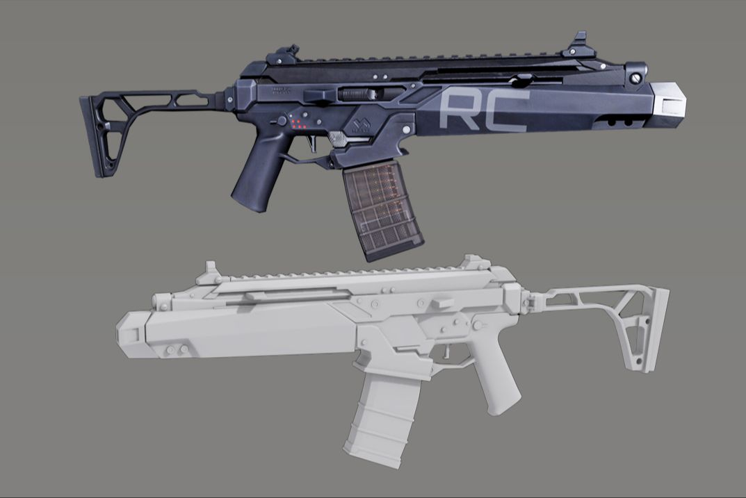 【3dmax建模】从0开始做一把冲锋枪,次世代枪械模型详解