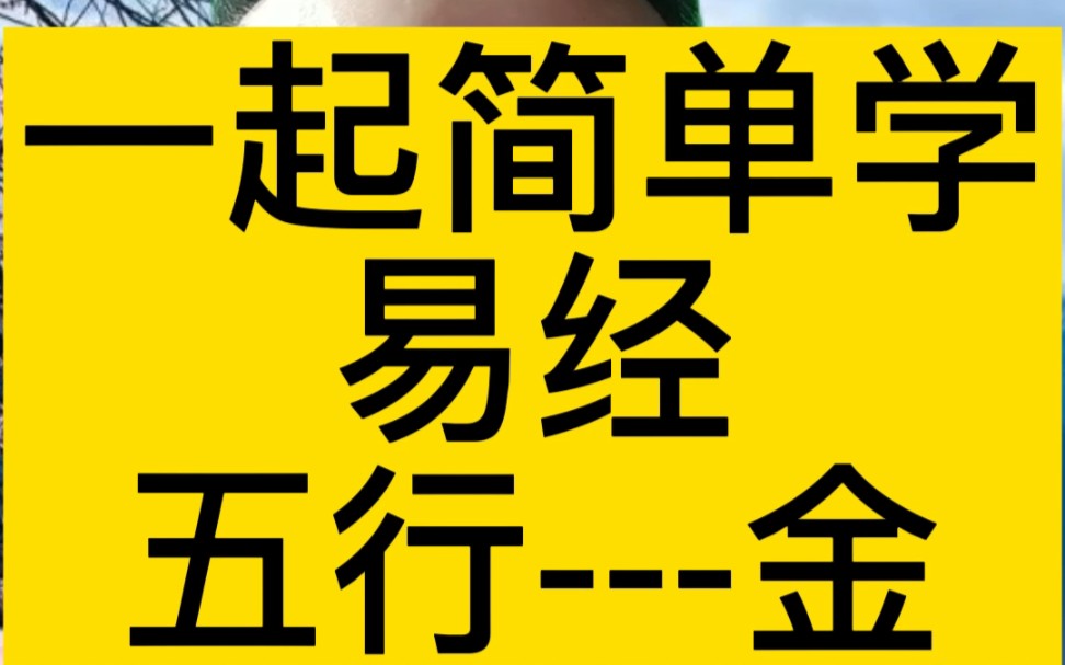 一起简单学易经,五行——金!#国学智慧 #传统文化 #起名改名哔哩哔哩bilibili