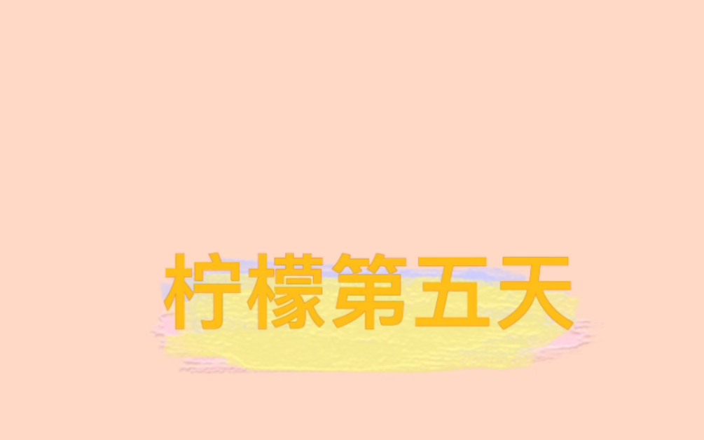 柠檬日记|连续吃柠檬的第五天,有点打脸~哔哩哔哩bilibili