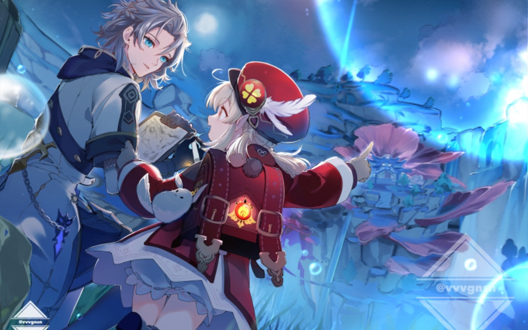 阿贝多和可莉-原神同人图-7