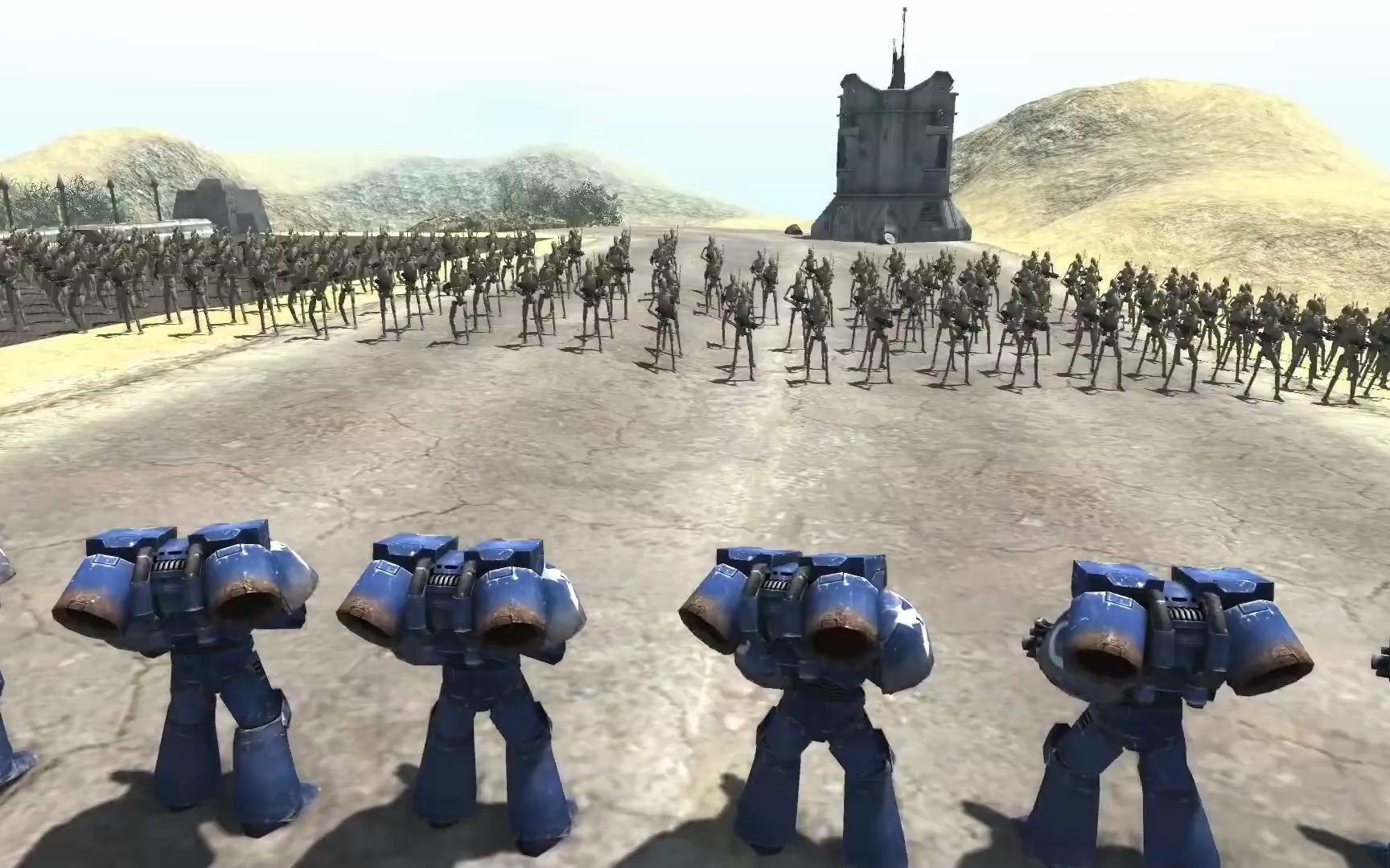 突击小队2 一个小队的星际战士能够对抗多少数量的b1战斗机器人_哔哩