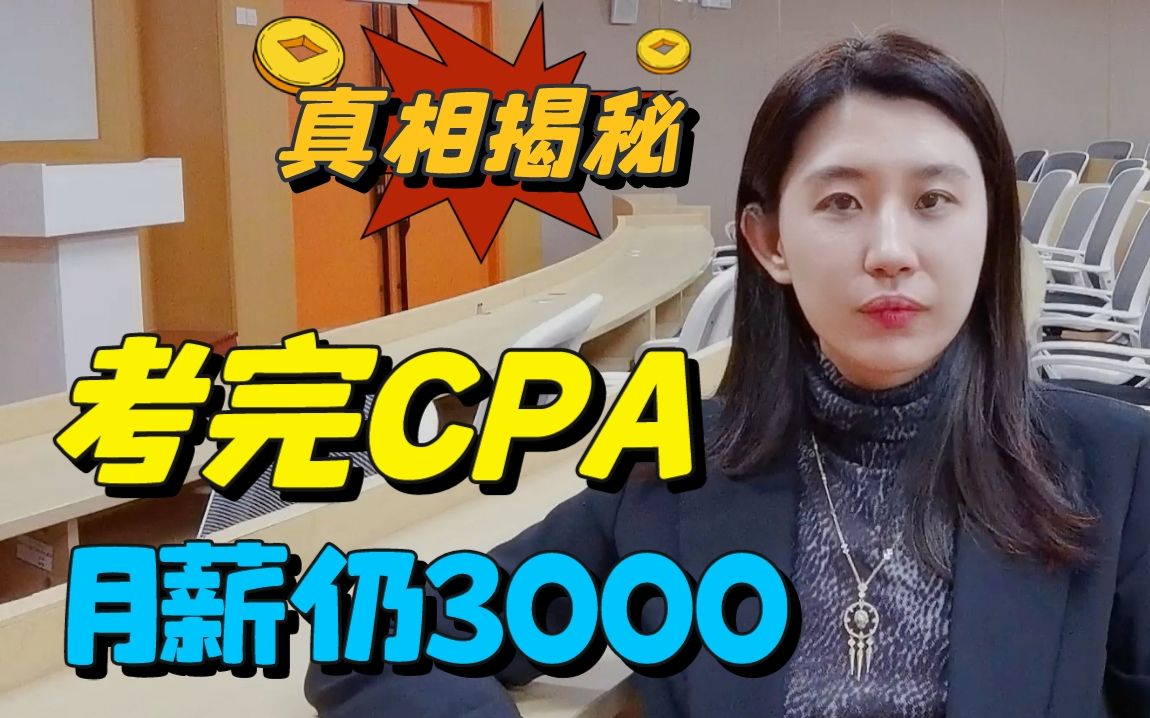 有CPA还是工资低?真实情况是什么?哔哩哔哩bilibili