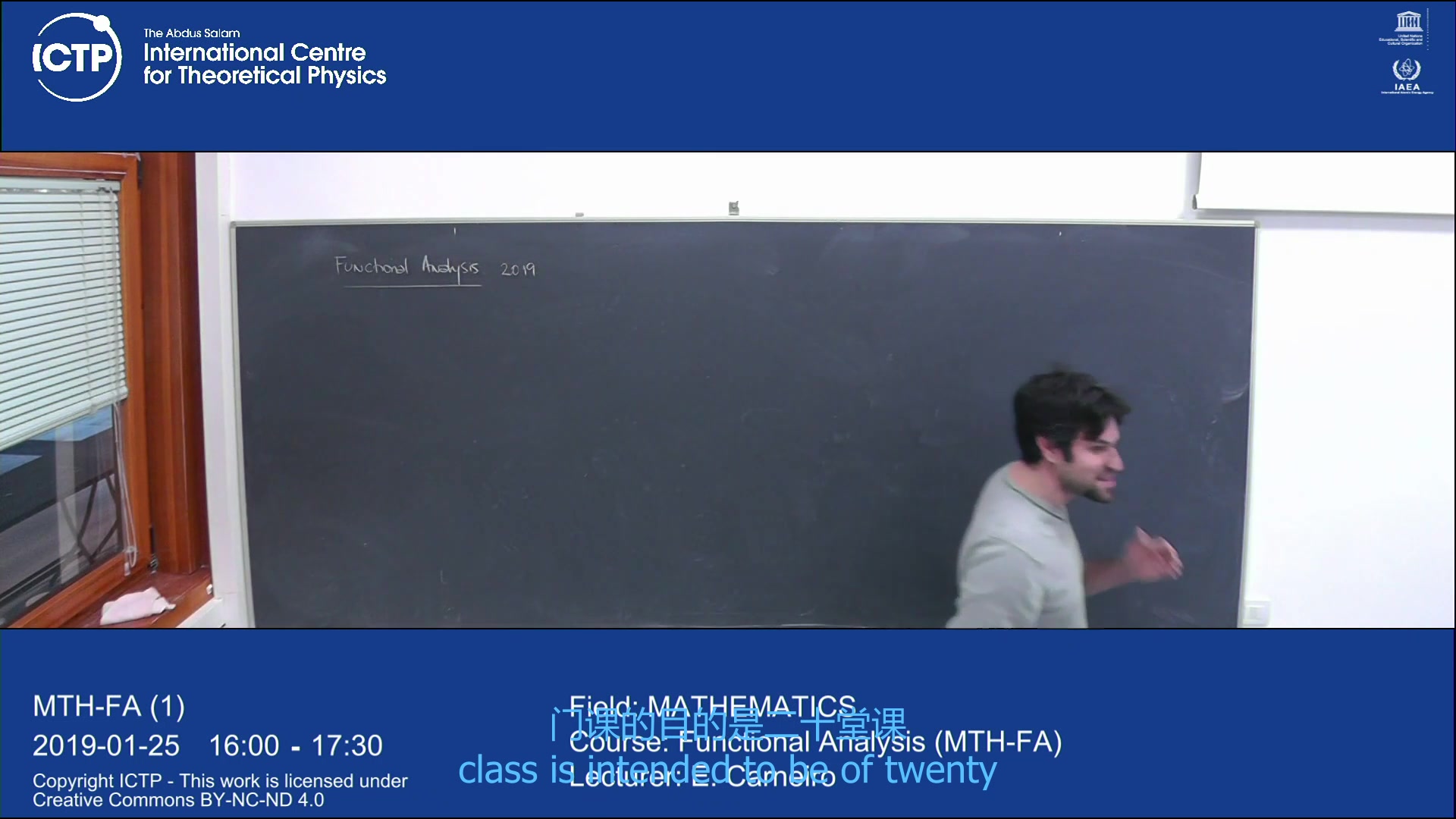 [图]Functional Analysis泛函分析 中英字幕 ICTP