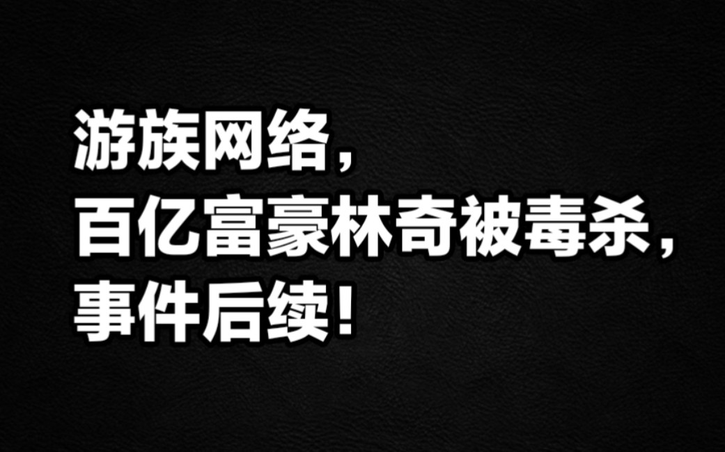 游族网络,百亿富豪林奇被毒杀,事件后续!哔哩哔哩bilibili