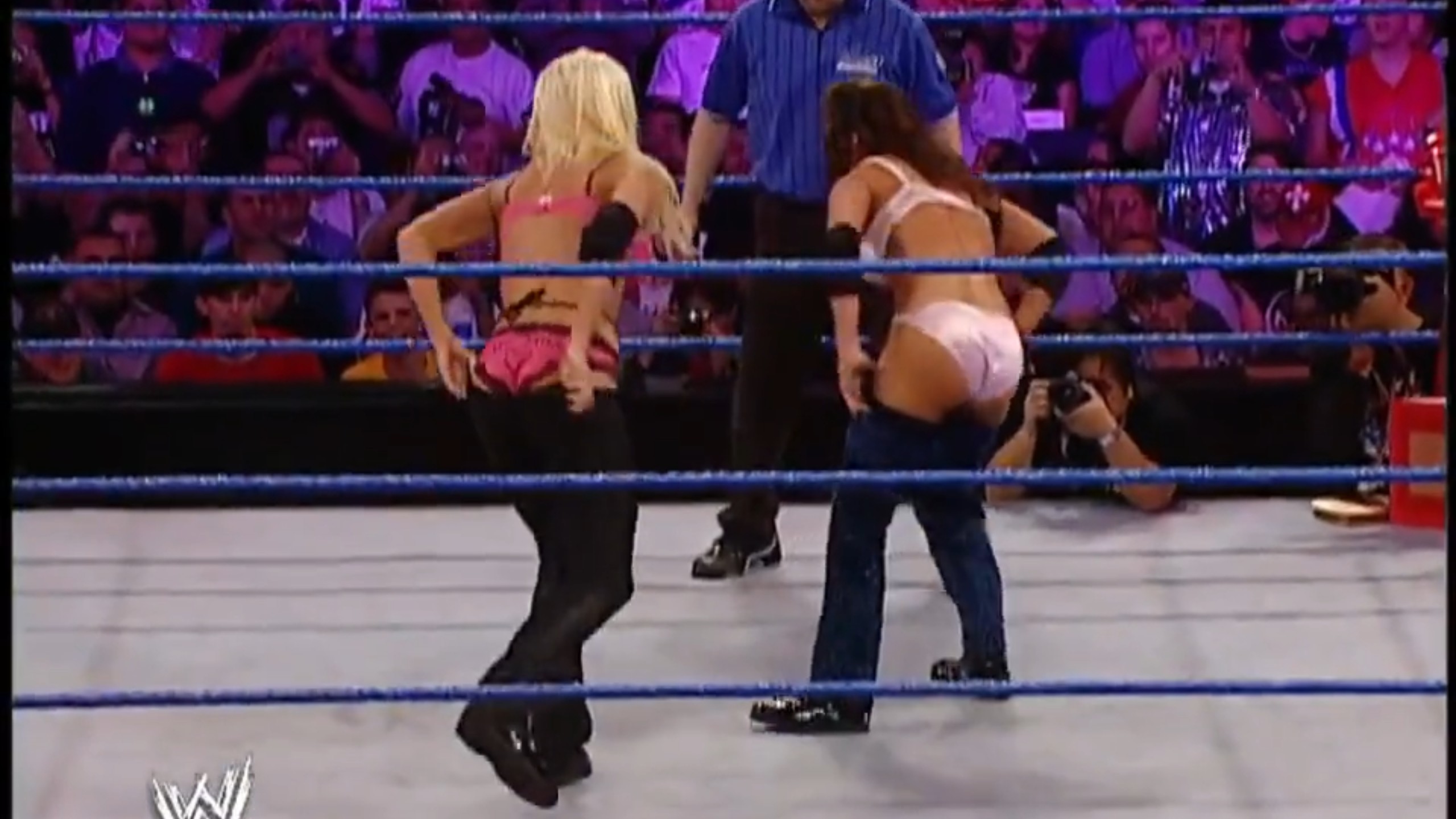 torrie vs dawm marie WWE女子摔角内衣赛母女对决