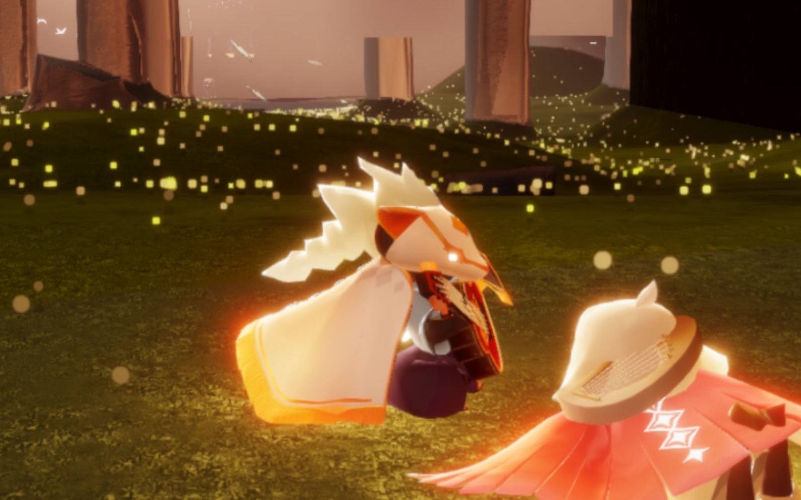 光遇这就是你们喜欢的龙骨辫蓝斗篷大佬吗i了i了