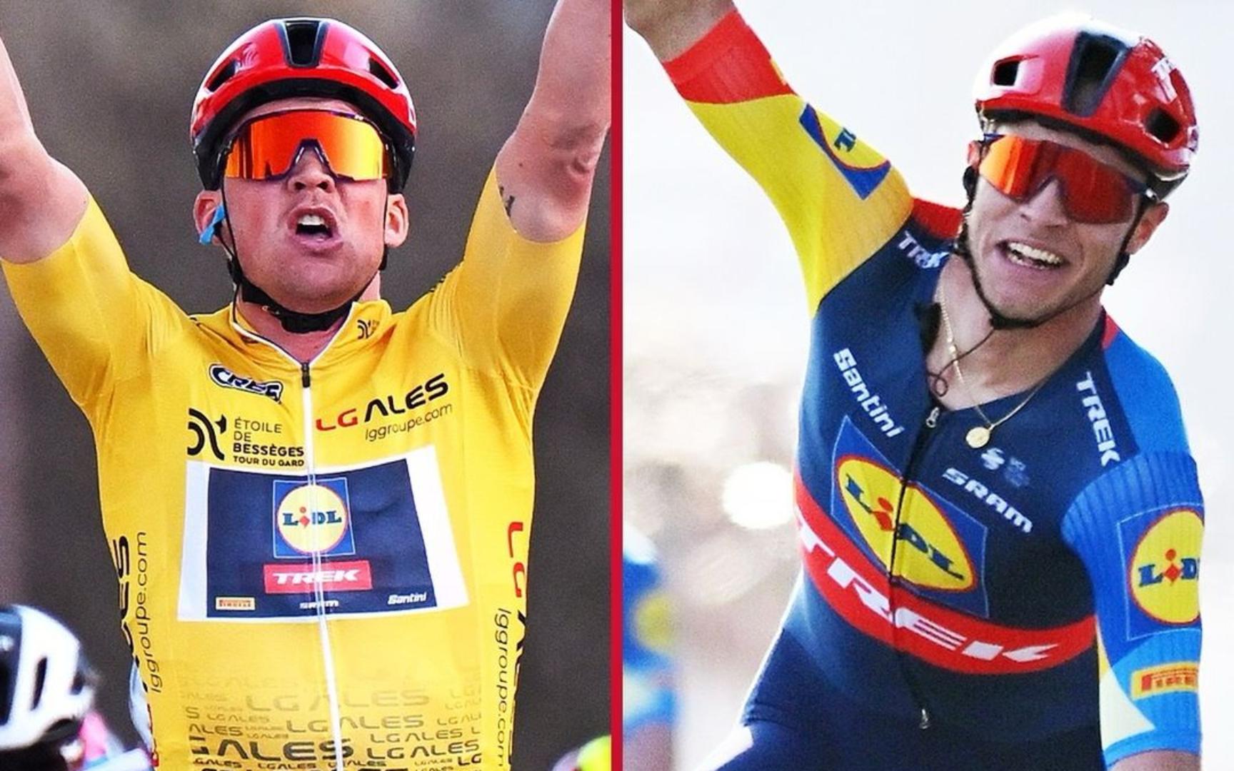 来欣赏一下昨日崔克trek车队两位大将米兰和佩德森最后暴力摇车冲刺