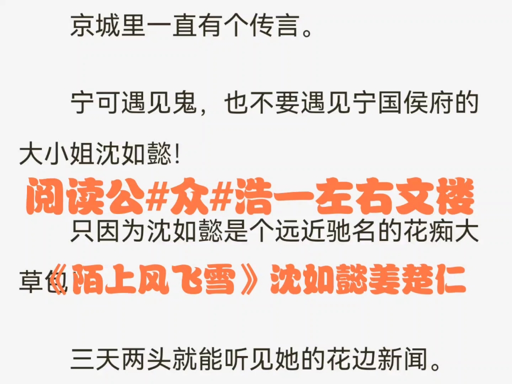 今日热门小说推荐《陌上风飞雪》沈如懿姜楚仁又名《沈如懿姜楚仁》哔哩哔哩bilibili