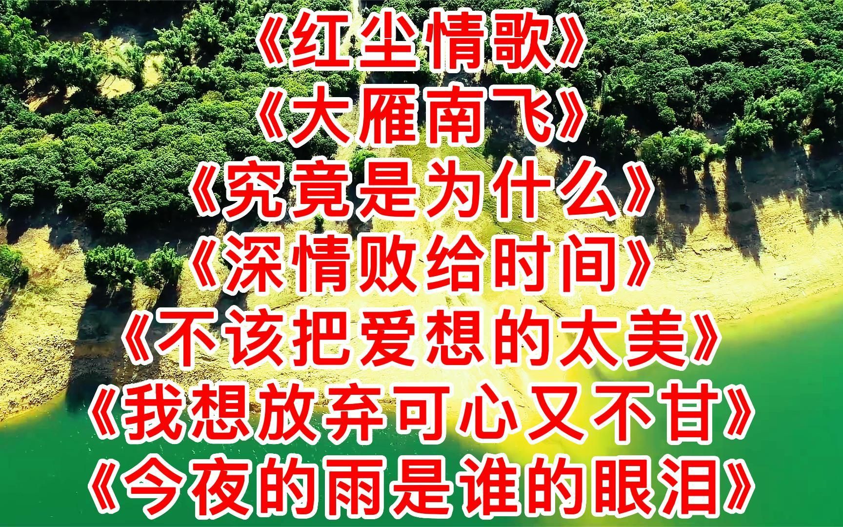 好聽歌曲《紅塵情歌》《大雁南飛》《究竟是為什麼》《深情敗給時間》