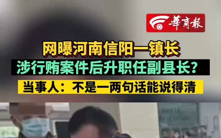 网曝河南信阳一镇长 涉行贿案件后升职任副县长? 当事人:不是一两句话能说得清哔哩哔哩bilibili